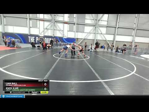 93 Lbs Champ. Round 1 - Liam Ball, Kalispell Wrestling Club Vs Knox Kjar, Liberty Warriors Wrestli