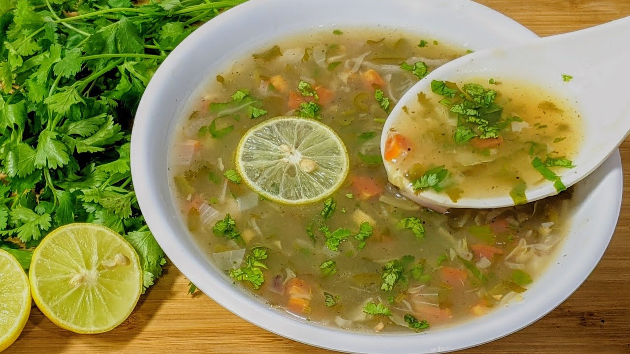 Lemon Coriander Soup |हेल्दी और टेस्टी लेमन कोरिएंडर सूप| Refreshing Soup| Veg Soup - Sunita Agarwal