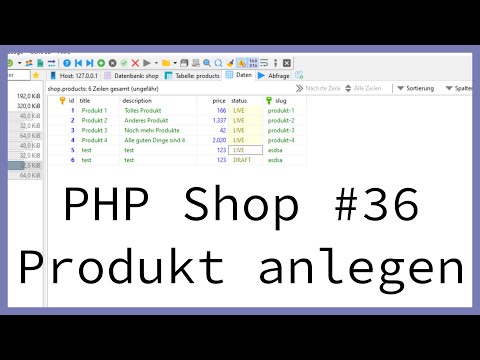 Produkt als Entwurf anlegen - PHP Online Shop tutorial | Part 36