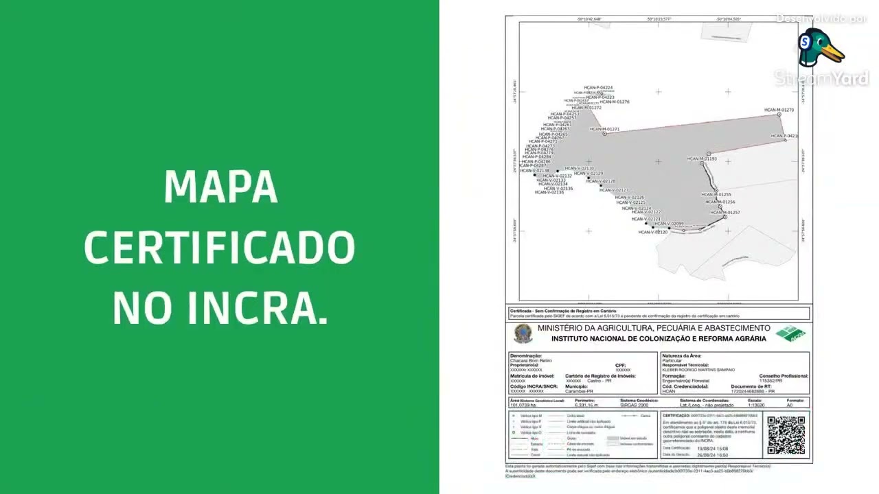 Gravação da Live sobre o Georreferenciamento