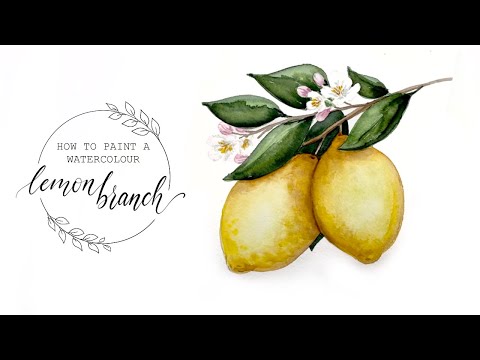How To Paint A Watercolour Lemon Branch