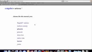 Craigslist Arizona State Locations - How to Search for All Craigslist AZ Pages for Used Cars