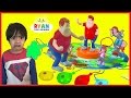 WHO TOOTED Whoopie Cushion gas game for Kids! Egg Surprise Toys with Ryan ToysReview