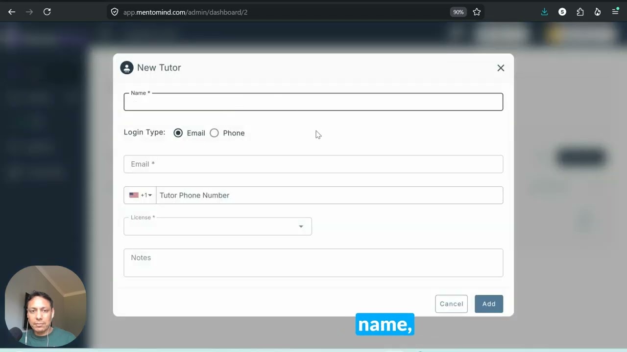 Onboarding video for an education business