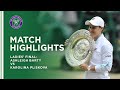 Ashleigh Barty vs Karolina Pliskova | Ladies' Final Highlights | Wimbledon 2021