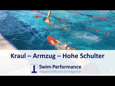 Kraul Armzug - Hohe Schulter / beschleunigte Druckphase
