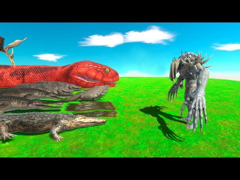 One Shot Scourge Vs Reptiles  - Animal Revolt Battle Simulator