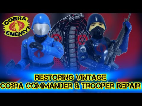 Restoring Vintage GI Joe Figures - Cobra Commander & Trooper Repair