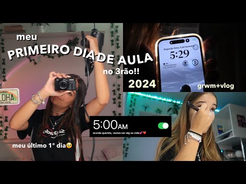 meu primeiro dia de aula no 3rão!!! 🫨 vlog+grwm