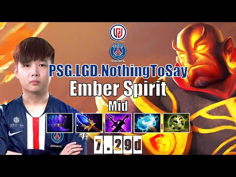 Ember Spirit Mid | PSG.LGD.NothingToSay | INSANE 18 KILLS EMBER | 7.29d Gameplay Highlights
