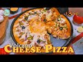 I Made A VOLCANO CHEESE PIZZA And It Actually Erupted Lava Cheese Pizza Recipe لاوا پیزا