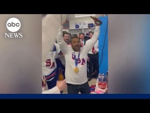FBI Director Kash Patel joins Team USA hockey in gold medal celebration