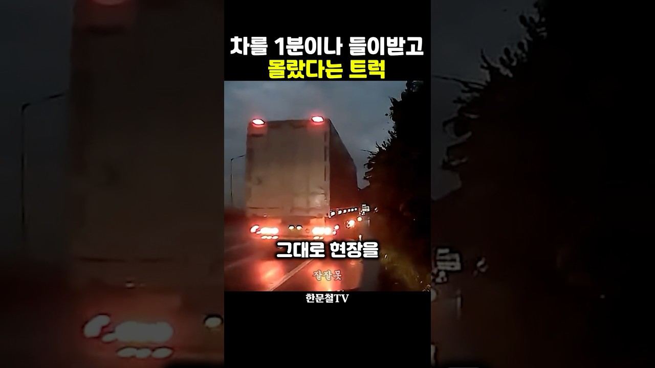 차를 계속 밀어놓고 몰랐다는 트럭