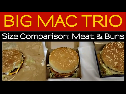 [SIZES] McDonald's Big Mac Jr vs Big Mac vs Grand Big Mac - Sizes of Meat & Buns | The Mouth Episode