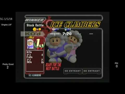 SG 16.13 SSBM - Pretty Good (Ice Climbers) vs. PSI (Marth, Luigi) - Melee LSF