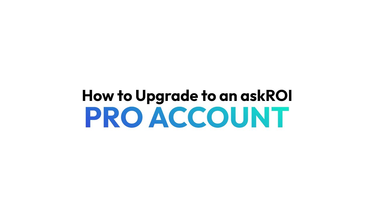 Upgrade To Pro Account | askROI | AI Chat Assistant