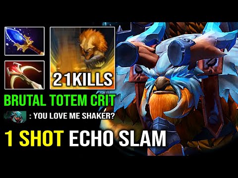 WTF 9MIN GODLIKE Instant 1 Shot Echo Slam with Daedalus Aghanim Earthshaker Dota 2