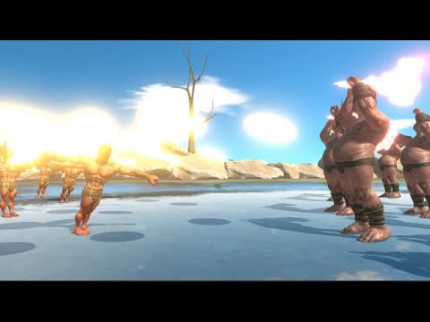 animal revolt battle simulator - 15 Achilles vs 15 Ogre Lord's