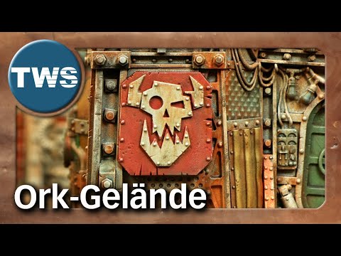 Tutorial: painting Ork terrain from Kill Team Octarius (Warhammer 40k, weathering, oil paints, TWS)