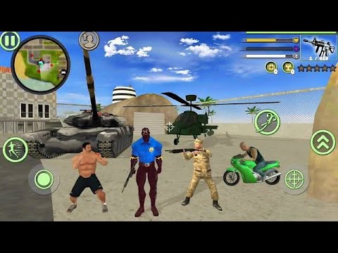 Panther Police Rope Hero Vice Town Crime Simulator #3 - Android Gameplay.