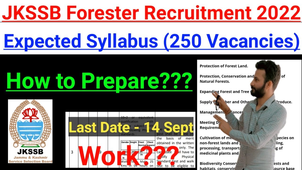 JKSSB Forester Recruitment 2022 | Forester Expected Syllabus 2022 | Forester Work | How to Prepare