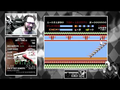 Kung Fu Any% (game A) 3:33.617 World Record!