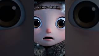 😱A child plays in the soft snow around the forest, #shorts #3d