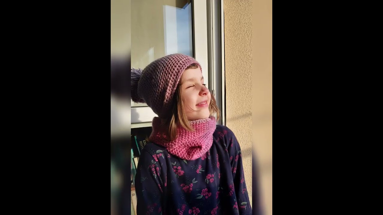 komplet - czapka zimowa z pomponem i komin