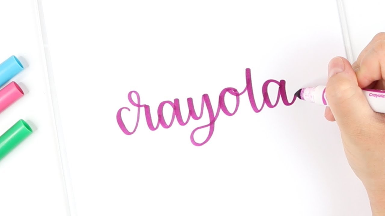 Hand Lettering For Beginners Tutorial! With Crayola Markers