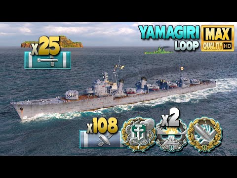Super-destroyer Yamagiri: Torpedo terror on map Loop, 392k damage - World of Warships