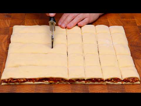 Dessert in 5 minutes! Just puff pastry and apples