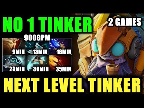 Next Level Tinker 2 Games Almost 900 Gpm Crazy Fast hand Fast Items Patch 7.12 |  Dota 2