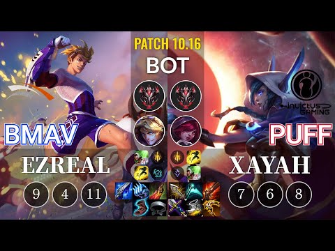 HLE Bmav Ezreal vs IG Puff Xayah Bot - KR Patch 10.16