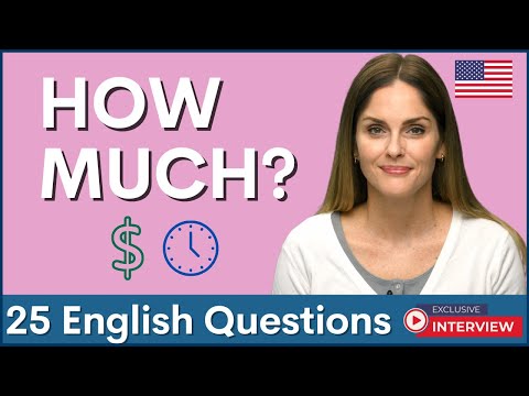 25 HOW MUCH Questions to improve your English Speaking Skills | Interview Practice