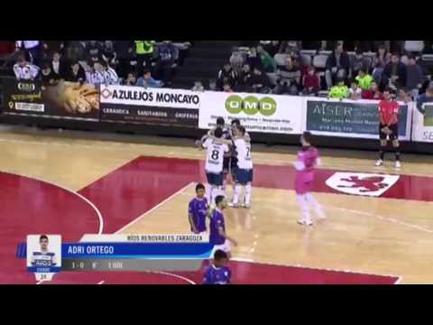 Gol Adri Ortego (1-0) Ríos Renovables Zaragoza - Bodegas Juan Gil Jumilla. 1Div, J11