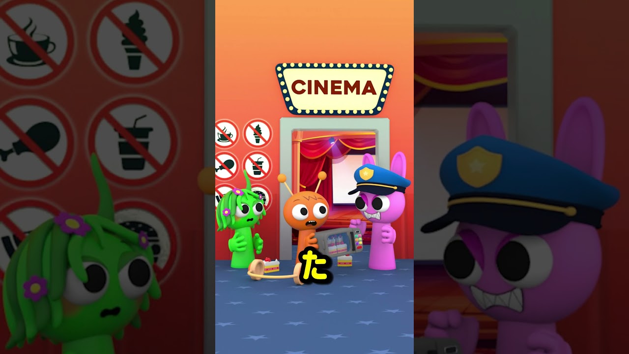 シネマゲート事件勃発！イカゲーム人形をピンキー警察が捜査 #スプランキー #incrediboxsprunki