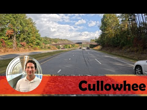 Driving on NC107 in Cullowhee, North Carolina