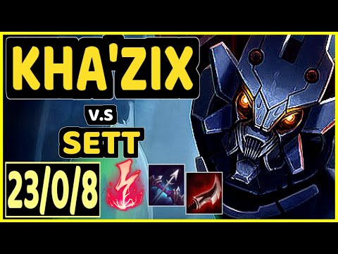 PRIDE (KHA'ZIX) vs SETT - 23/0/8 KDA JUNGLE GAMEPLAY - EUW Ranked GRANDMASTER