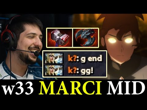 W33 PLAYING WITH BROKEN HERO | MARCI MID | Dota 2 Pro Players Clips
