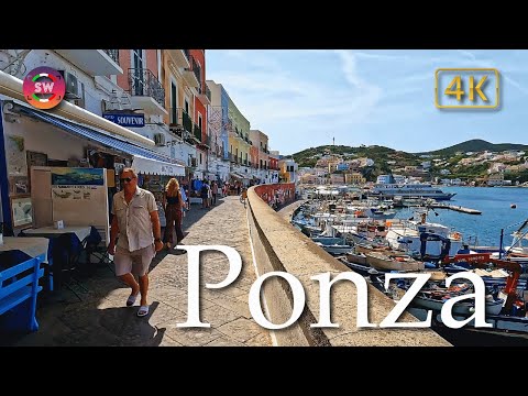 Ponza (Lazio), Italy【Walking Tour】History in Subtitles - 4K