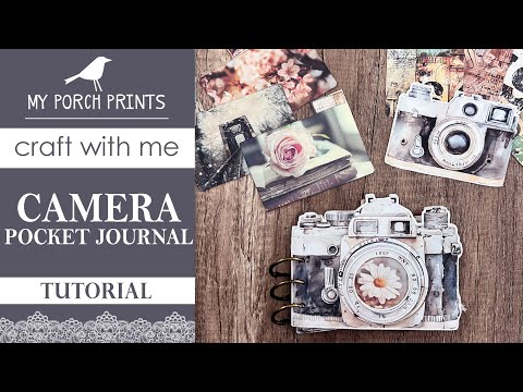 CAMERA POCKET JOURNAL ASSEMBLY TUTORIAL 🌼📷| Photo Album | My Porch Prints Junk Journal Ideas