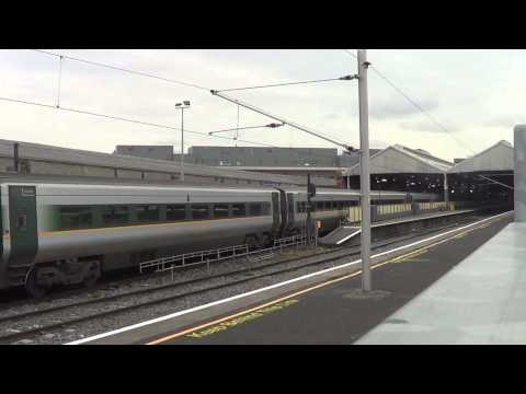 Irish Rail 201 loco 227 + mk3 EGV + enterprise set 9002 departs Dublin Connolly for Belfast