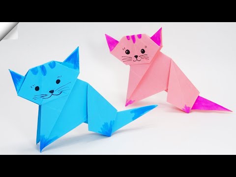 Cute Paper CAT Moving paper toys Paper crafts