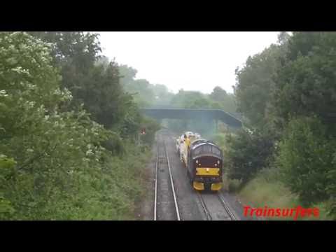 WC Class 37 No. 37516 + Crane on 6Z37 Holbeck Loco Sdgs - Rugeley PS on 15.07.16 - HD