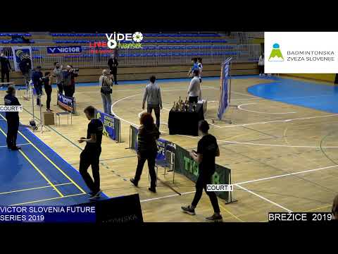 V živo badminton,Victor Slovenia Futures Series 2019.Nedelja , igrišče št.1.- Video IVANŠEK