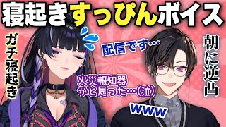 ガチ寝起きのガサガサすっぴんボイスを披露する狂蘭メロコ【にじさんじ / 四季凪アキラ / 切り抜き】