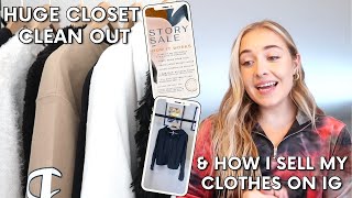 CLOSET CLEAN OUT & HOW I SELL MY CLOTHES ON INSTAGRAM | 2021