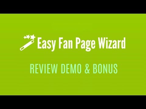 Easy Fan Page Wizard Review Demo Bonus - Create Amazing Facebook Graphics in Seconds Video