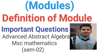 Modules(lec-1) Definition with examples