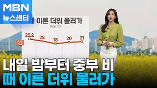 [날씨] 내일 밤부터 중부 비…때 이른 더위 물러가 [MBN 뉴스센터]